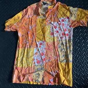 forever 21 multi pattern button up size small